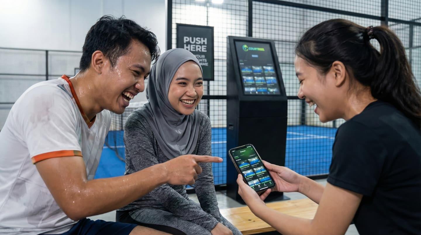 Players enjoying and sharing their Courtreel highlights